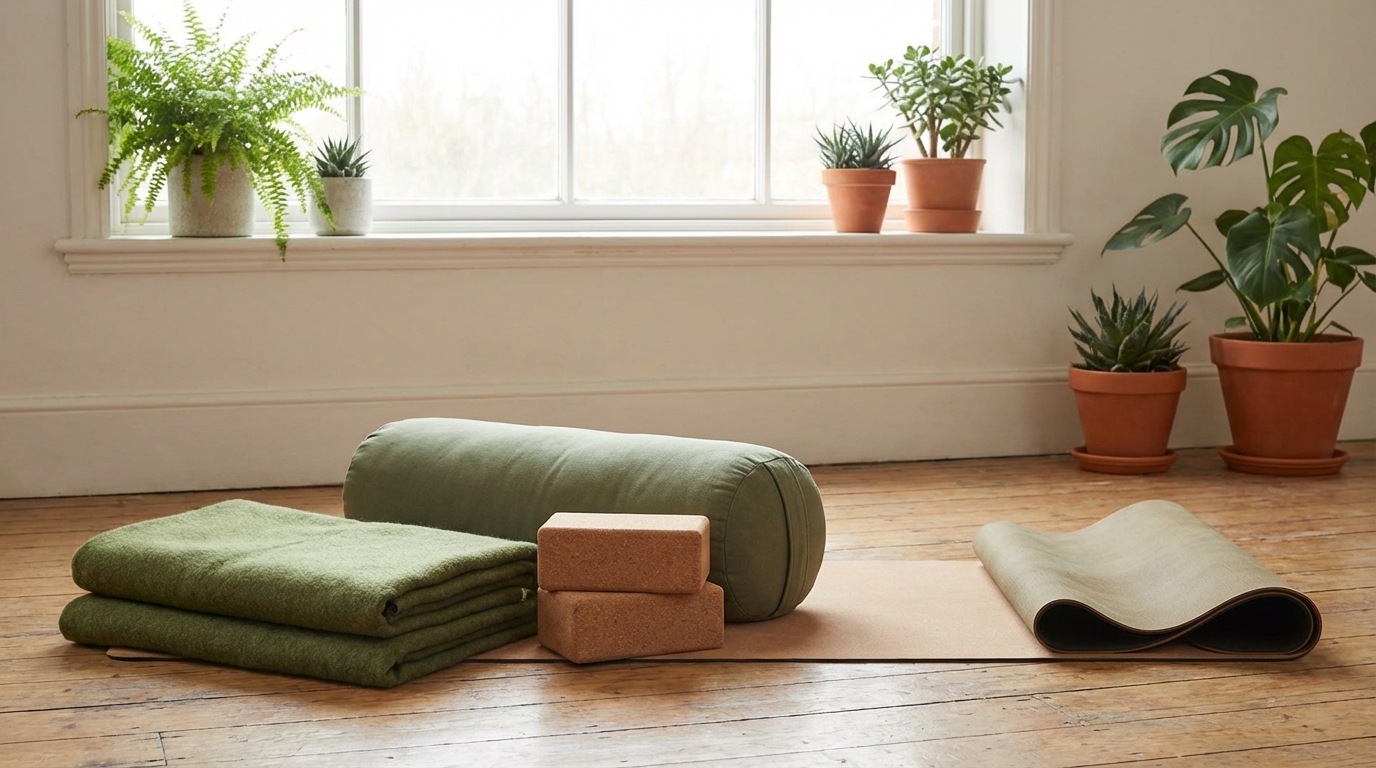 Accesorios de yoga para posturas de relajación